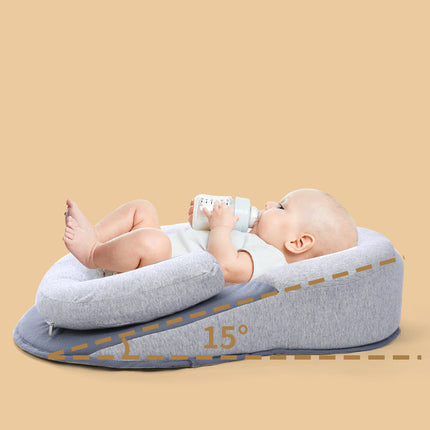 Newborn Kids Baby Pillow Safe Cotton Cushion Prevent Flat Infant Head Shape Sleep Pod Anti Roll Crib Nest Bedding Feeding HEBDO STORE