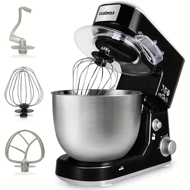 Cusimax Tilt Head Stand Mixer, 5QT Electric Food Mixer With Stainless Steel Bow HEBDO