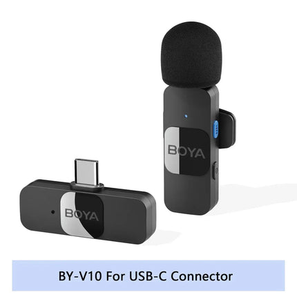 BOYA BY-V Wireless Lavalier Lapel Microphone for iPhone Android Cell Phone PC Computer Laptop Youtube Recording Streaming Vlog - Premium  from FRANTZDOL STORE  - Just $45.99! Shop now at FRANTZDOL STORE 