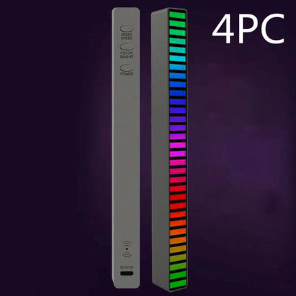 New Car Sound Control Light RGB Voice-Activated Music Rhythm Ambient Light With 32 LED 18 Colors Car Home Decoration Lamp HEBDO STORE