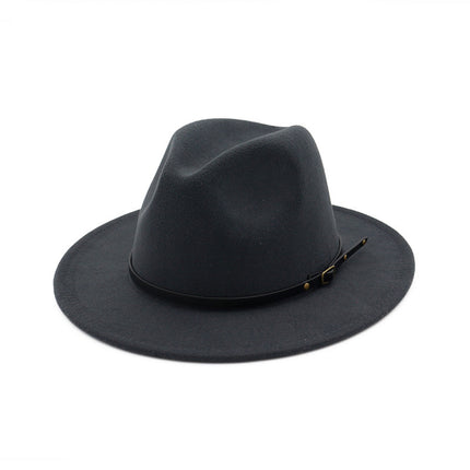 Automne et Hiver Laine Chapeau De Fedora De Mode Femme En Laine chapeau haut-de-forme Noir Chapeau Rouge Fedora Hommes L'église Panama Sombrero Chapeau HEBDO STORE