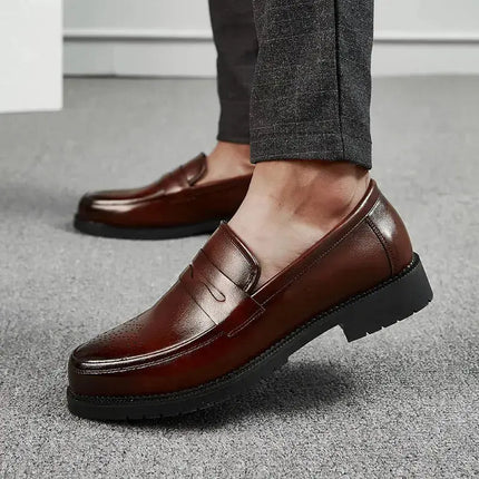 Luxurious Men Dress Shoes  Inner High Loafers Men Shoes Casual Shoe Man Fit Classic Party British Men's Height-increasing Shoes - Premium  from FRANTZDOL STORE  - Just $34.60! Shop now at FRANTZDOL STORE 