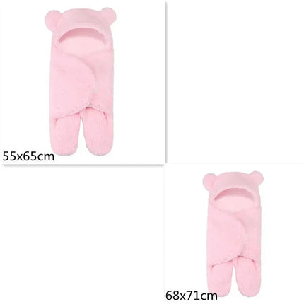 Lamb Plush Sleeping Bag Newborn Baby Swaddling Quilt - Image #15