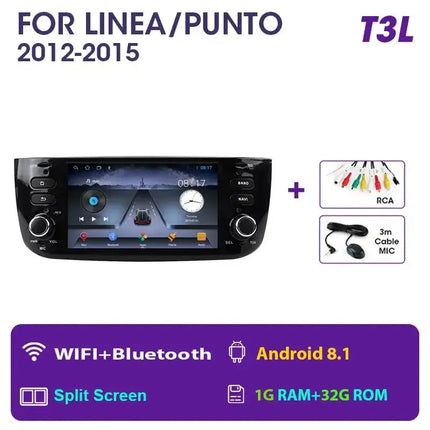 JMCQ 2 Din Android 12 Car Stereo Radio Multimedia For Fiat Linea Punto evo 2012-2015 Video Player 2Din Navigation GPS Carplay - Premium  from FRANTZDOL STORE  - Just $215! Shop now at FRANTZDOL STORE 