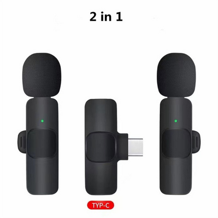 Professional Wireless Lavalier Lapel Microphone For IPhone, IPad - Cordless Omnidirectional Condenser Recording Mic For Interview Video Podcast Vlog YouTube HEBDO STORE