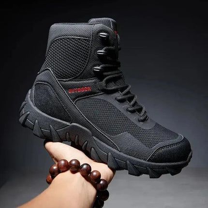 Winter Men's Boots Large Size Plush Warm Snow Boots Outdoor Fashionable Combat Boots Army Boots Classic Black Platform sneaker - Premium  from FRANTZDOL STORE  - Just $42.52! Shop now at FRANTZDOL STORE 