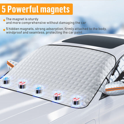 4 Layers Magnetic Car Windscreen Cover Winter Ice Frost Snow Protector Sunshade HEBDO STORE