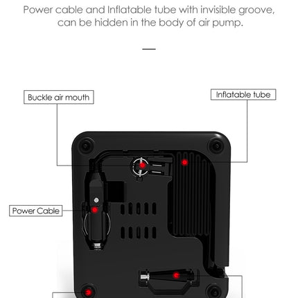 Car universal car portable intelligent air pump HEBDO STORE