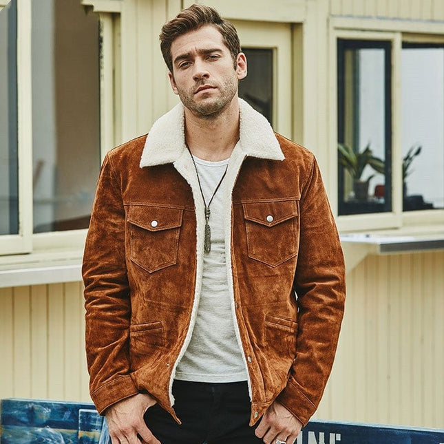 Veste rembourrée en coton pour hommes Vêtements en cuir véritable HEBDO STORE