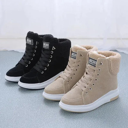 Platform Women's Shoes Winter Women Sneakers Warm Fur Plush Lady Casual Shoes Lace-up Fashion Woman Chunky Sneaker tenis femme - Premium  from FRANTZDOL STORE  - Just $8.61! Shop now at FRANTZDOL STORE 