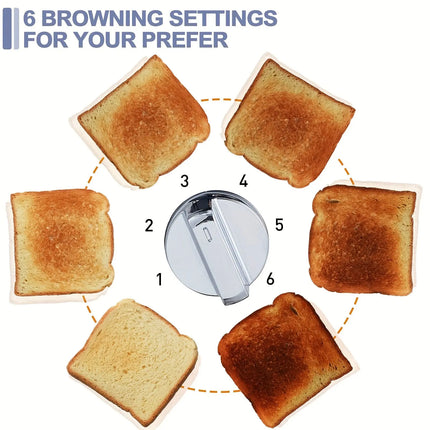 4 Slice Stainless Steel Cusimax Toaster with Ultra-Clear LED Display, Dual Control Panels of 6 Shade Settings & Extra Wide Slots, Cancel/Bagel/Defrost Function, Removable Crumb Trays HEBDO