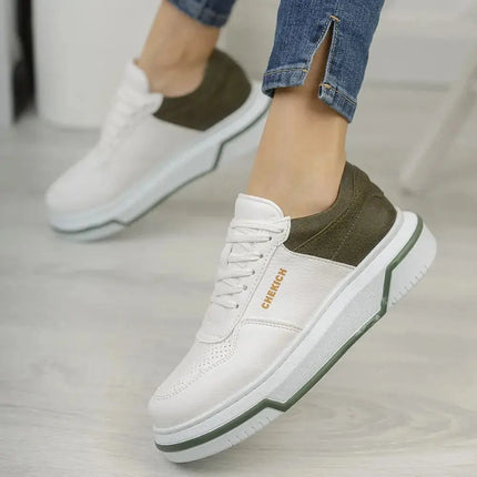 Chekich Women's Casual Sneakers White Summer Season - Image #5