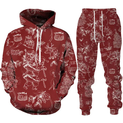 Christmas Series Hooded Sweatshirt And Sweatpants FRANTZDOL STORE