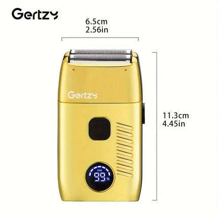 1pc GERTZY Electric Razor for Men, USB Rechargeable Foil Shaver with Dual Reciprocating Blades, Adjustable Speed, Digital LCD Display, 600mAh Lithium Battery, Ideal for Short Beard Trimming, Father'S Day Gift HEBDO