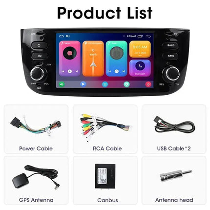 JMCQ 2 Din Android 12 Car Stereo Radio Multimedia For Fiat Linea Punto evo 2012-2015 Video Player 2Din Navigation GPS Carplay - Premium  from FRANTZDOL STORE  - Just $215! Shop now at FRANTZDOL STORE 