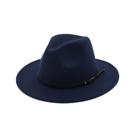 Automne et Hiver Laine Chapeau De Fedora De Mode Femme En Laine chapeau haut-de-forme Noir Chapeau Rouge Fedora Hommes L'église Panama Sombrero Chapeau HEBDO STORE