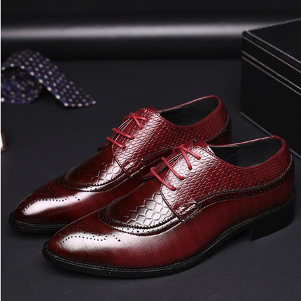 new spring men flats lace up male business oxfords men leather shoes HEBDO STORE