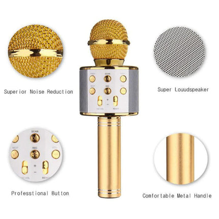 Microphone sans fil Portable Bluetooth Mini Accueil Ktv Pour Jouer de La Musique Chant Haut-Parleur Lecteur HEBDO STORE