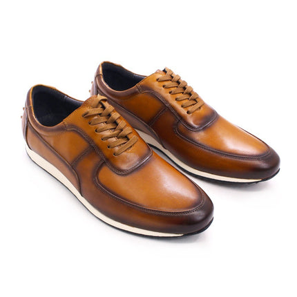 Sponge Leather Gentleman Mens Shoes With Rubber Outsole Heel HEBDO STORE