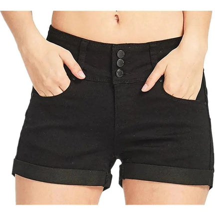 Waist-tight Denim Elastic Color Cloth Shorts Hot Pants Women - Image #6