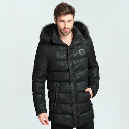 Men's Short Thickened Winter Outdoor Cotton-padded Clothing British Fur Collar Coat HEBDO STORE