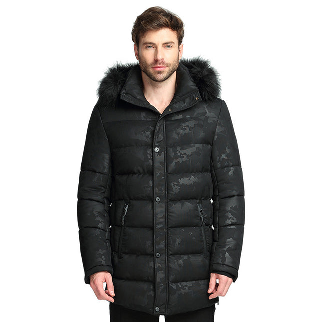 Men's Short Thickened Winter Outdoor Cotton-padded Clothing British Fur Collar Coat HEBDO STORE