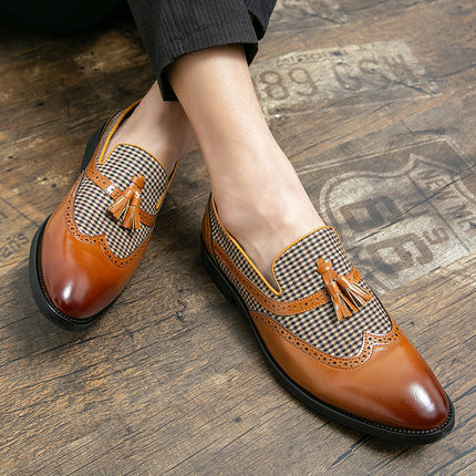 Men's British-style Business Casual Leather Shoes HEBDO STORE