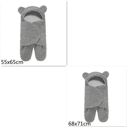 Lamb Plush Sleeping Bag Newborn Baby Swaddling Quilt - Image #13