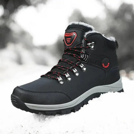 Winter Men's Boots Large Size Plush Warm Snow Boots Outdoor Fashionable Combat Boots Army Boots Classic Black Platform sneaker - Premium  from FRANTZDOL STORE  - Just $42.52! Shop now at FRANTZDOL STORE 