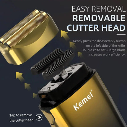 Kemei TX10 New Electric Shaver with LED Display Screen Rechargeable Hair Beard Razor Bald Head Shaving for Men - Premium  from FRANTZDOL STORE  - Just $35! Shop now at FRANTZDOL STORE 