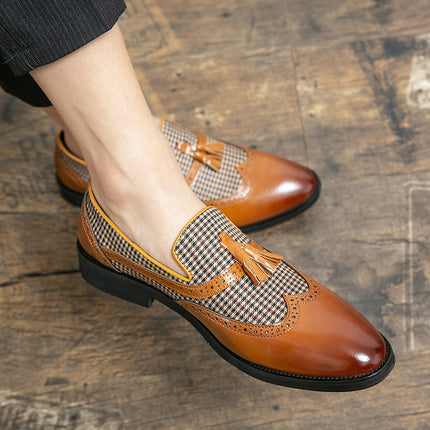 Men's British-style Business Casual Leather Shoes HEBDO STORE