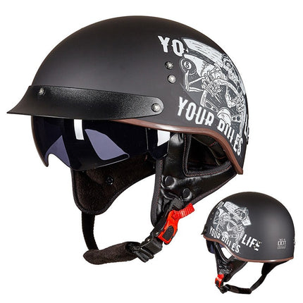 Retro Motorcycle Breathable Helmet HEBDO STORE