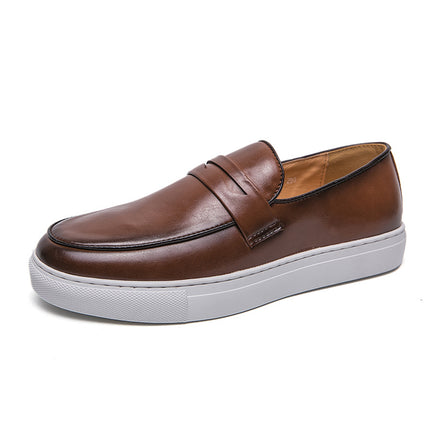 Plus Size Board Shoes Male Business Casual Leather Shoes HEBDO STORE