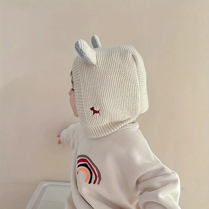 1pc Children's Knit Hat, Warmer Pullover Cap With Cute Ear Fleece Lined For Baby Boys & Girls In Autumn Winter - Image #13