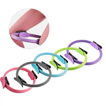 Yoga Fitness Pilates Ring Women Girls Circle Magic Dual Exercise Home Gym Workout Sports Lose Weight Body Resistance - Image #3