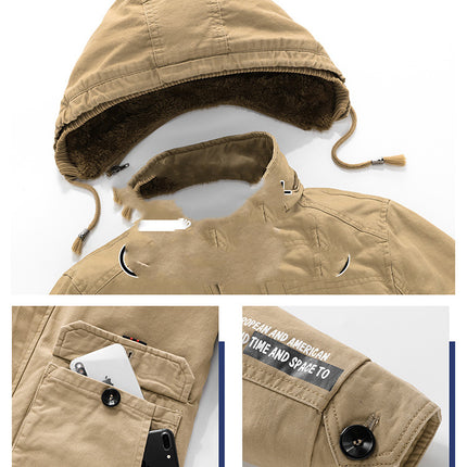 Men's Winter Plush Padded Jacket Tooling HEBDO STORE