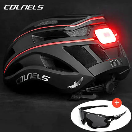 COLNELS Professional Cycling Helmet USB Charging Tail Light with Light Bar Outdoor Riding Sports Road Racing Bicycle Helmet - Premium  from FRANTZDOL STORE  - Just $51.26! Shop now at FRANTZDOL STORE 