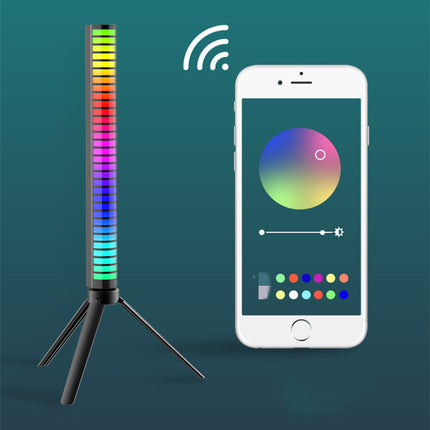 New Car Sound Control Light RGB Voice-Activated Music Rhythm Ambient Light With 32 LED 18 Colors Car Home Decoration Lamp HEBDO STORE