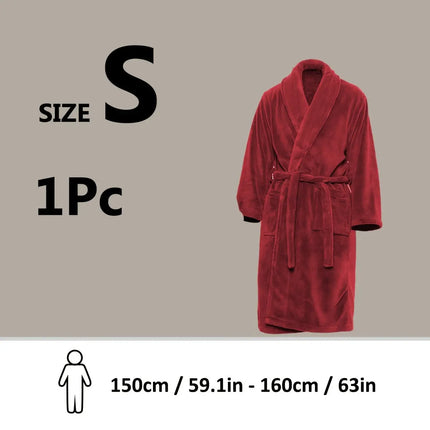 Ultra-Soft Fleece Bathrobe - Cozy, Warm & Machine Washable with Shawl Collar for Men and Women HEBDO