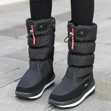 Women Snow Boots Platform Winter Boots Thick Plush Waterproof Non-slip Boots Fashion Women Winter Shoes Warm Fur Botas mujer - Image #2