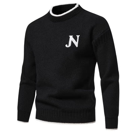 Trendy Leisure Warm Knitted Bottoming Shirt Youth Sweater HEBDO STORE