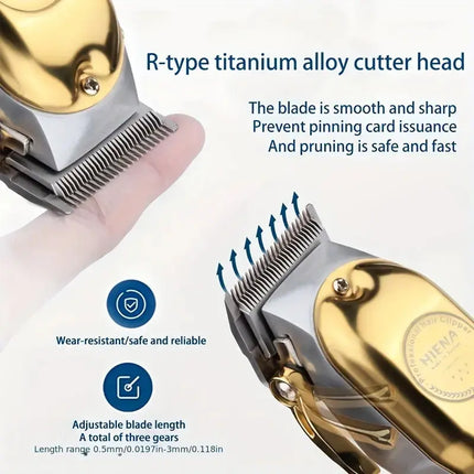 Professional T-Blade Hair Clippers For Men Cordless Hair Cutting Kit Rechargeable Beard Trimmer With LED Display - Premium  from FRANTZDOL STORE  - Just $55! Shop now at FRANTZDOL STORE 