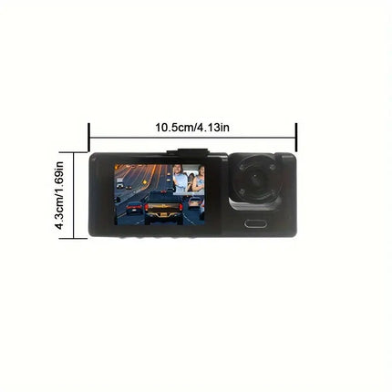 1080P HD Dual Camera Baideluo Car Camera With 2" IPS Screen, IR Night Vision, Loop Recording HEBDO