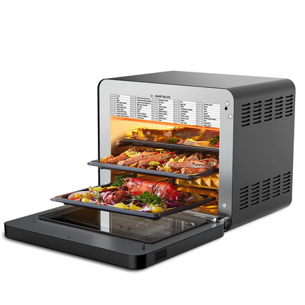 Geek Chef Steam Air Fryer Toast Oven Combo , 26 QT Steam Convection Oven Countertop , 50 Cooking Presets, With 6 Slice Toast, 12 In Pizza, Black Stainless Steel. Prohibited From Listing On Amazon HEBDO STORE