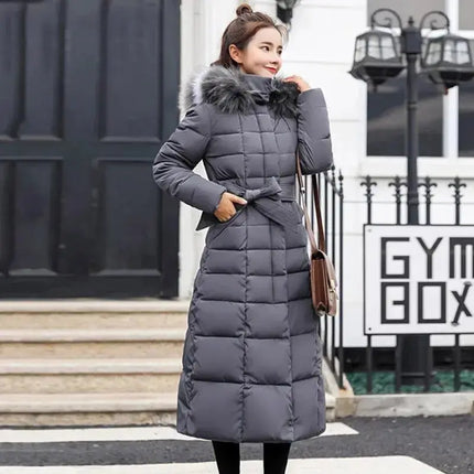 long Parkas korean style fashion quilted jacket women winter outfits 2023 Thicken Warm Long Coat Clothing Hooded Autumn Clothes - Premium  from FRANTZDOL STORE  - Just $80! Shop now at FRANTZDOL STORE 