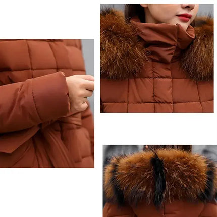 long Parkas korean style fashion quilted jacket women winter outfits 2023 Thicken Warm Long Coat Clothing Hooded Autumn Clothes - Premium  from FRANTZDOL STORE  - Just $80! Shop now at FRANTZDOL STORE 