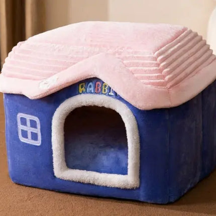 Foldable Dog House Pet Cat Bed Winter Dog Villa Sleep Kennel Removable Nest Warm Enclosed Cave Sofa Pets Supplies HEBDO