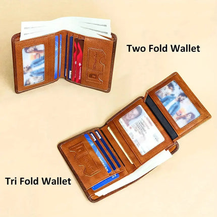 Genuine Leather Rfid Wallets For Men Vintage Thin Short Multi Function ID Credit Card Holder Money Bag Give Gifts To Men On Valentine's Day - Premium  from FRANTZDOL STORE  - Just $29.99! Shop now at FRANTZDOL STORE 