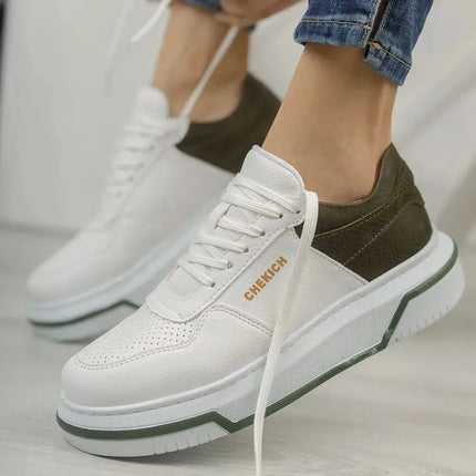 Chekich Women's Casual Sneakers White Summer Season - Image #4