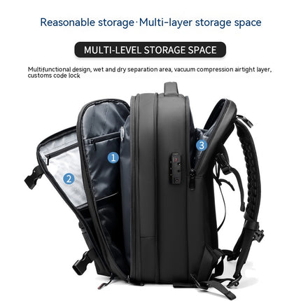 Travel Backpack Men's Business Multifunction Computer Bag Vacuum Compression Large-capacity Backpack HEBDO STORE